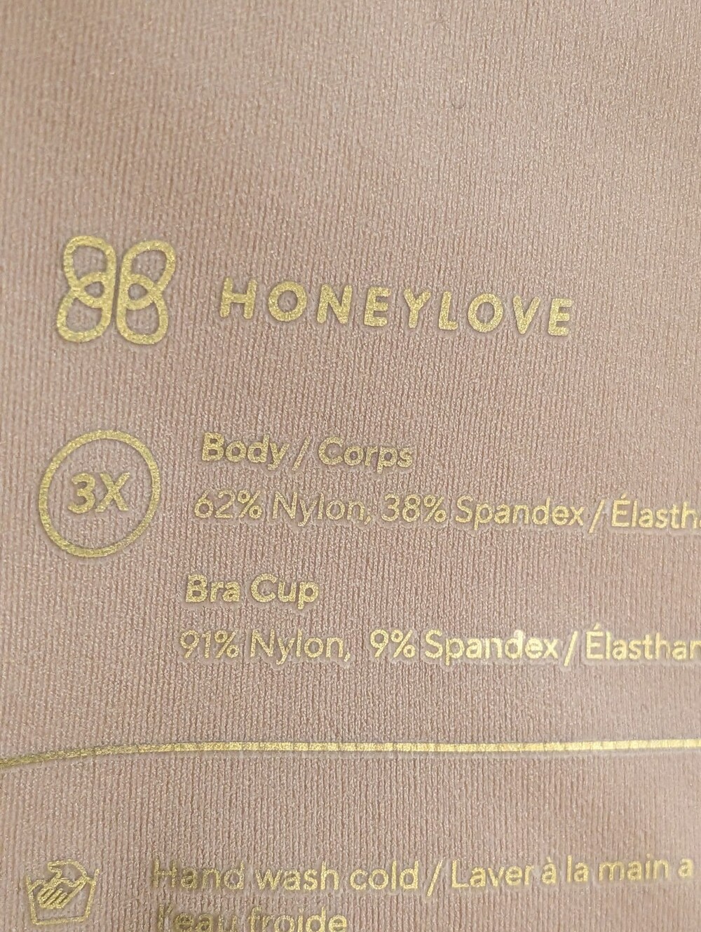 Honeylove Shapewear Bodysuit Top in Nude Size 3XLc - Picture 11 of 12